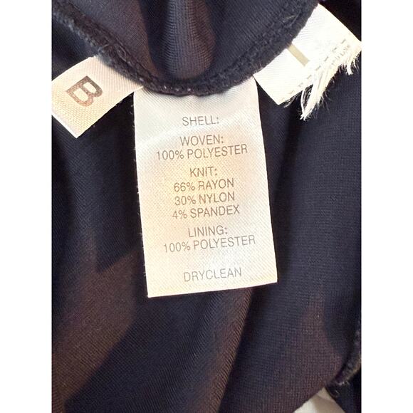 Loft Black & White Color Block Dolman Sleeves Blouson Mini Dress Career Size 4P - Picture 9 of 10